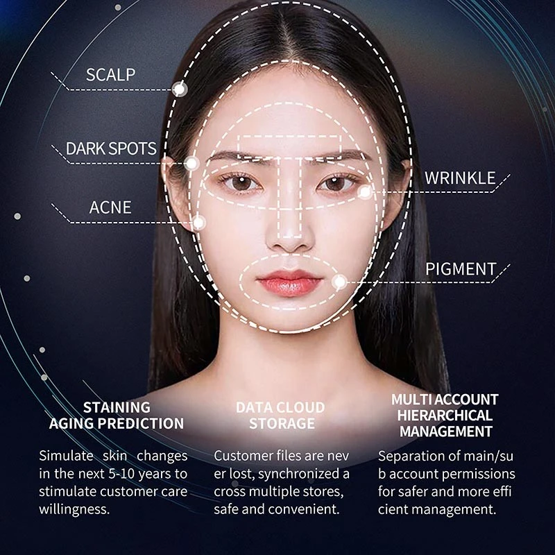 Pro-AI 3D Facial & Scalp Skin Analyzer high quality